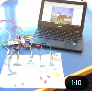 CodingKaplanMFS's tweet photo. Take a peek at #4thgradecoding soundboards https://t.co/lPwEfAyOBl #mfscoders chose an audience to create something with sound for, they programmed paper circuits with @scratch and @makeymakey @ScratchEdTeam  #mfstech @mfsfox #kidscancode #designthinking https://t.co/KY7nHGpMUn