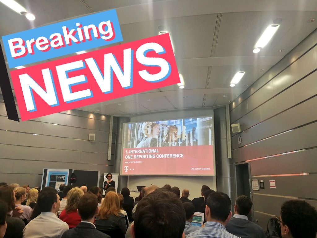 HopfMarina's tweet photo. 1st one reporting conference started #dabei #Telekomwall #onereporting #dtse #recordtoreport #conference https://t.co/GjEnJEifq8