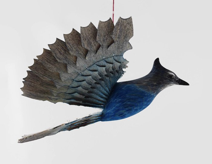 StPirovski's tweet photo. Fan Bird Mobile, Hand Carved Bird, Steller's Jay Wood Carving Decor, Handmade Bird Artwork, 5th Anniversary Gift, Mid Century Bird Carving https://t.co/u6oPWruAOz via @Etsy #fanbird #woodcarving #songbird #birdcarving https://t.co/LfH2PBsBIs