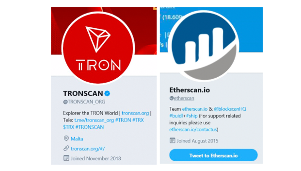 TRONSCAN_ORG's tweet photo. We are very excited that we got verified by Twitter after 4 months ,which can help the followers to avoid the scammers. Thanks to @tronfoundtion and @justinsuntron ,@etherscan thanks for waiting us so long! We are here!😉 https://t.co/Jyc85Nh3Ao