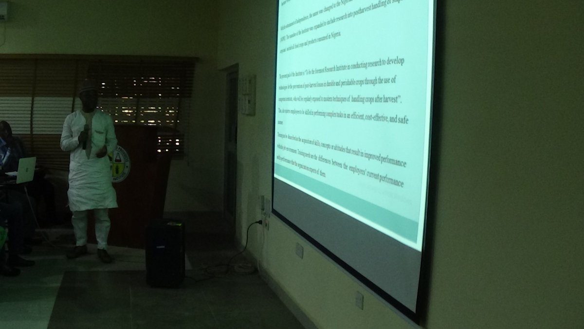 NSPRI's tweet photo. Monthly (March) seminar presented by Olaitan Tunde Rafi'u on the topic 2: "Assessment of the training needs of research staff in NSPRI Headquarters" https://t.co/wFLRf2jVWe