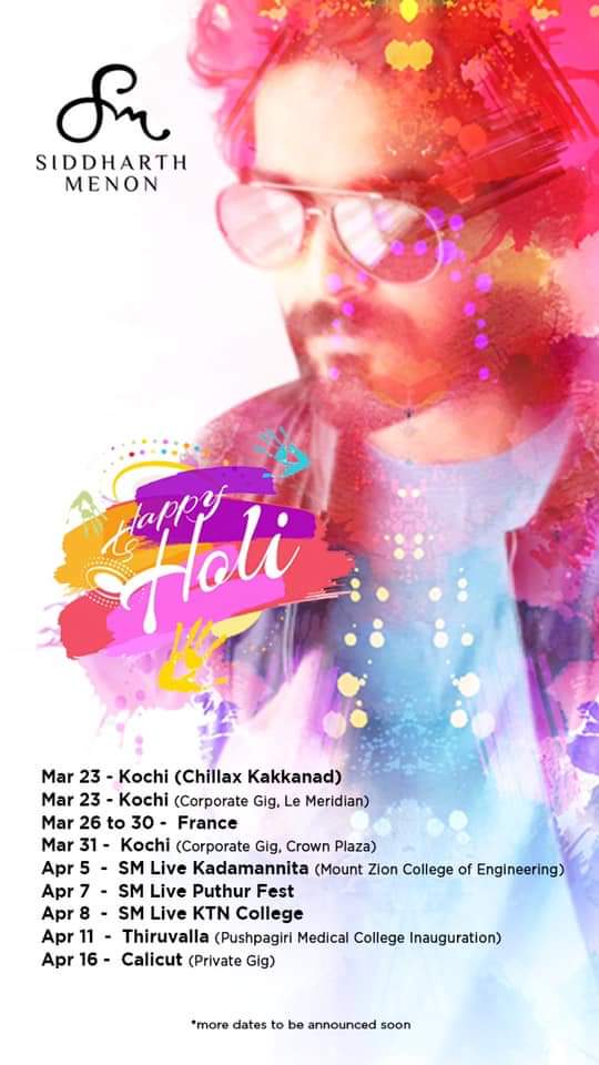 Happy holi everyone 
SMlive #gigcalender 🤘