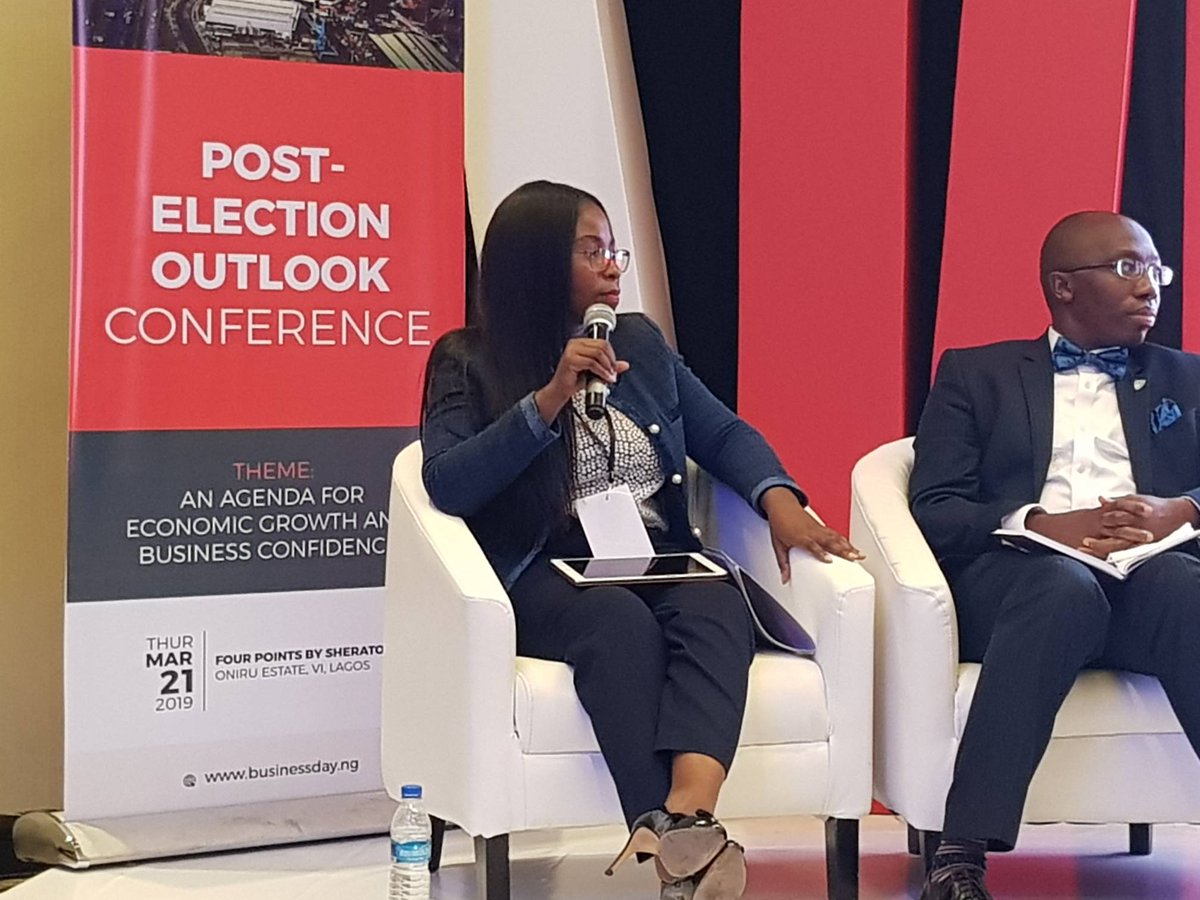 PwC_Nigeria's tweet photo. PwC's @ayolande kicks off the session by making reference to the new National Housing Law passed by the #NASS and the increased burden it presents to businesses & individuals. #PostElectionOutlook https://t.co/2LTxiICzXt