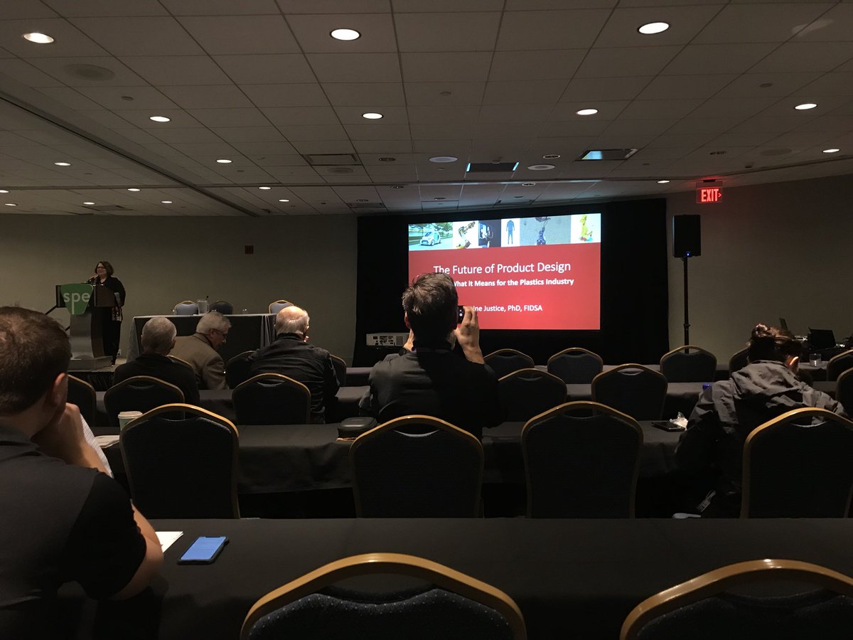 MarianaMN23's tweet photo. @4SPE_Plastics #ANTEC19 Interesting to learn about the future of Product Design and awareness with Dr. Justice! https://t.co/wccYuDCU4T