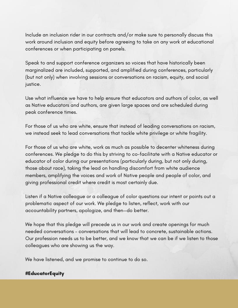 mariagalanis's tweet photo. Please read the #EducatorEquity pledge and join in. 💛 So many voices need to be heard, represented, and celebrated more. Let’s all try and help. https://t.co/O97f0iROey