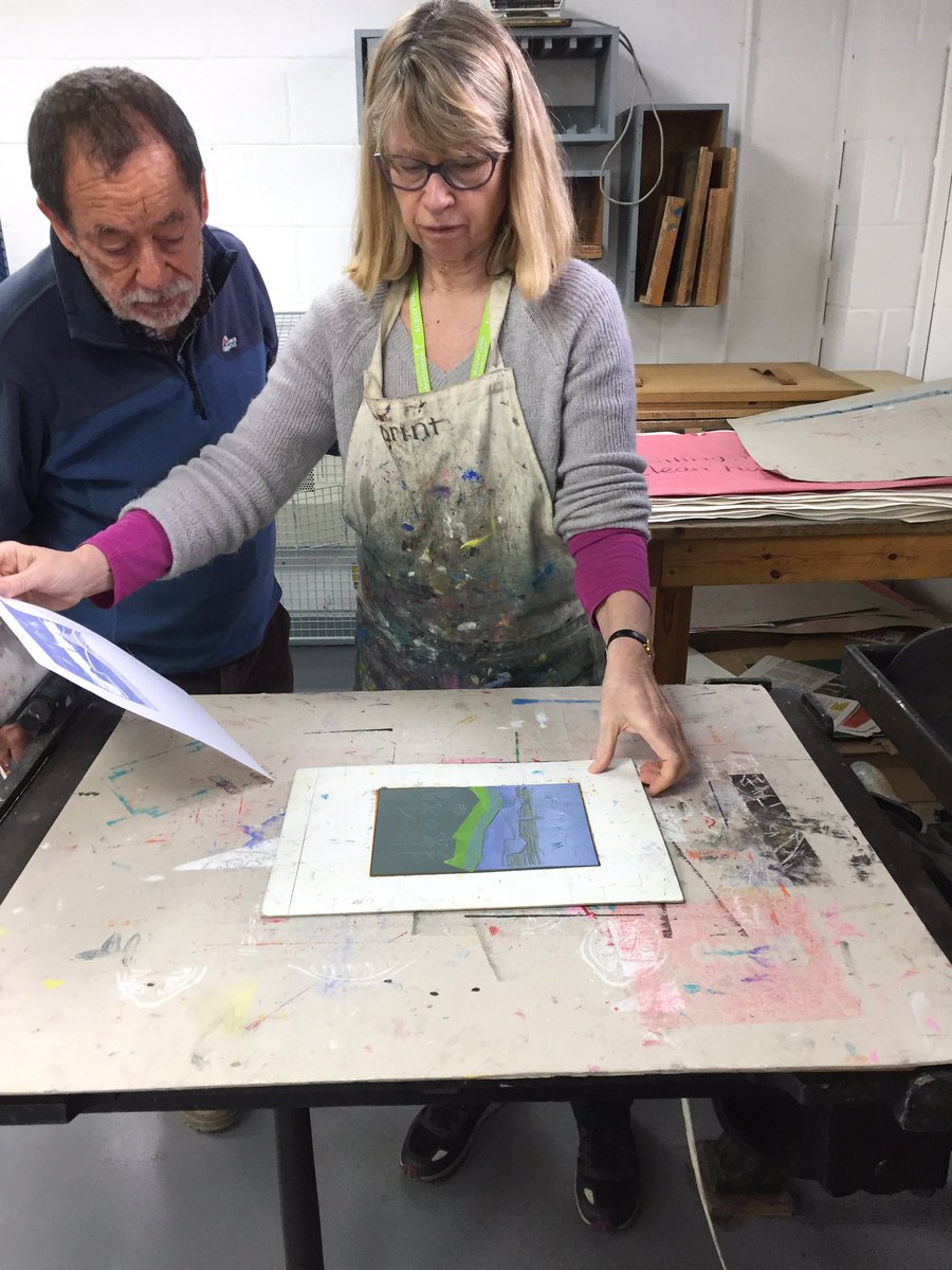 WiltsPrintCreatives in print workshop developing ideas and visual narratives. Presently exhibiting at Fisherton Mill, Salisbury.