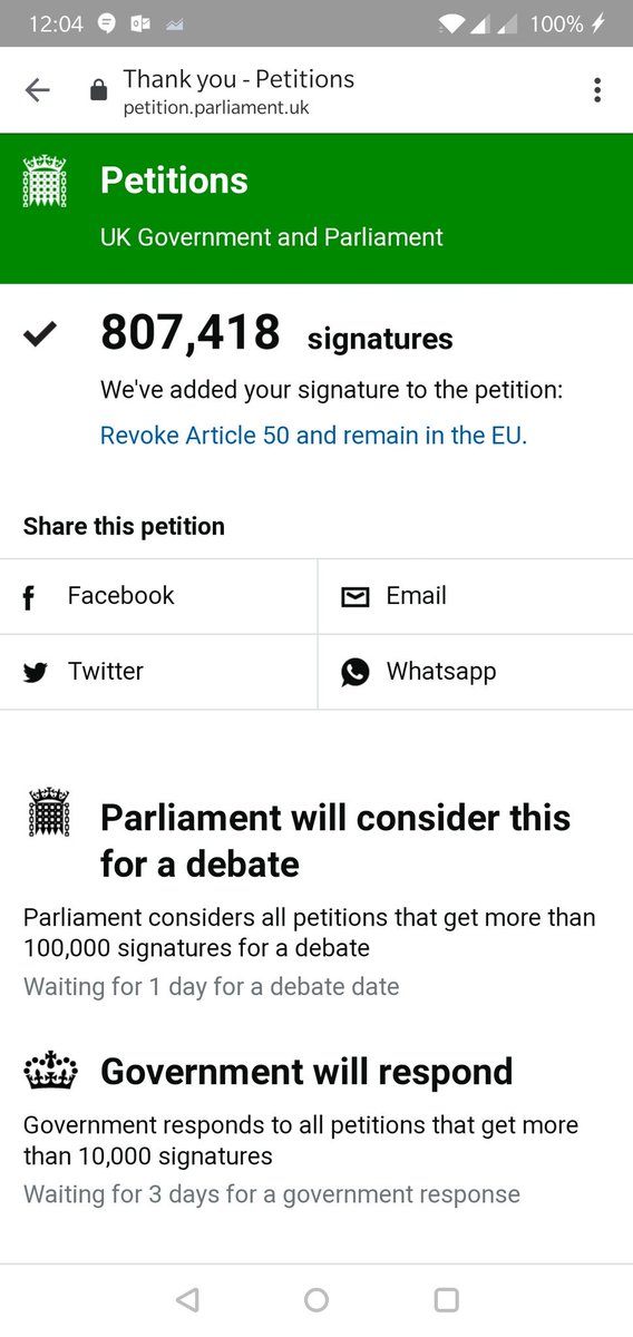 Tudor_Henry's tweet photo. Even when the website works, it's taking a long time for the confirmation email to arrive when you sign the #Revokearticle50 petition, but stick with it and be heard   https://t.co/RR3mVk5vCs https://t.co/3so5yN1i6f