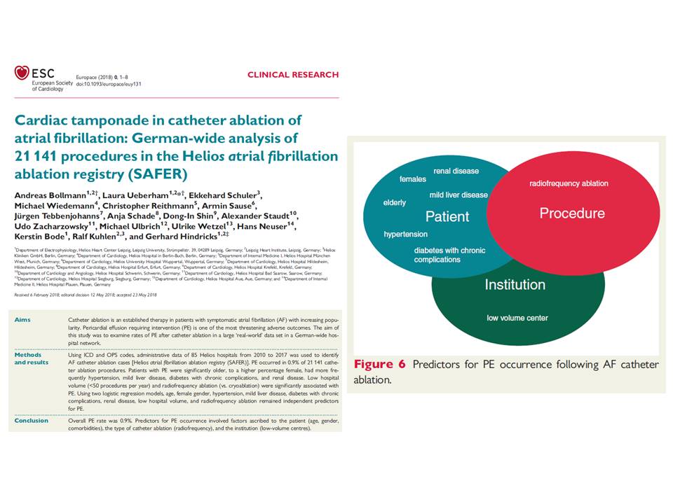 ABollmannMD's tweet image. Prof. Hindricks discusses @ESC_Journals "key papers" @escardio.👇

Cardiac tamponade in #afib ablation: bit.ly/2AEVOPt
Imaging in #vtach ablation: bit.ly/2Yd1gDh
Mortality in ICD patients with CKD: bit.ly/2HLHgBU 

youtu.be/45tTi1lEqkw via @YouTube