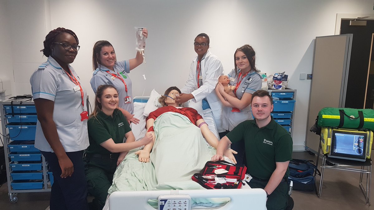 UniNhantsFHES's tweet photo. The Faculty is developing an #Interprofessional Education (IPE) strategy for students that will see them learn alongside their peers in other subject areas.

Find out about a recent IPE session for #Midwifery &amp; #Paramedic students: https://t.co/r7H6FhRoix 

@UoNMidwifery https://t.co/bW2ozk126b