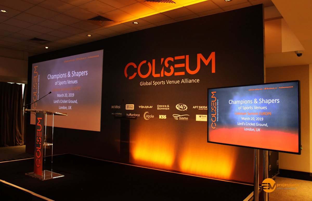 avprojections's tweet photo. Today is the last day of the @coliseum_m conference at @HomeOfCricket , we created a 8 m x 3.4 m Fabro backdrop incorporating a front projection.
#avprojections #AVP #londonconference #londonevents #eventprofs #audiovisual #ThursdayThoughts https://t.co/7RYiw7060U