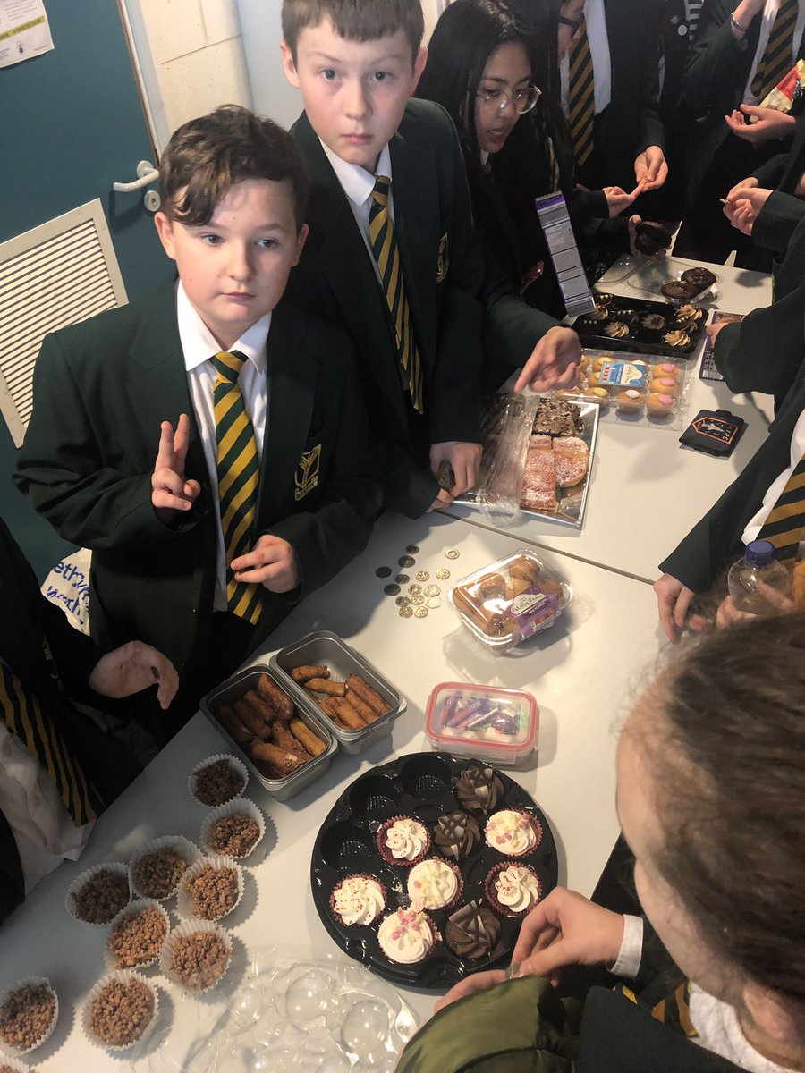 REArchbish's tweet photo. Very busy bake sale with 8 Cadog! £67.60 raised at break time with lunchtime to go! Currently in the lead for most raised by a form so far, with 8 Teilo just behind with £65.30. Let’s keep momentum going for @CAFODSouthWales @CAFODSchools Well done pupils &amp; staff involved 💪🏻 https://t.co/REWUAwI812