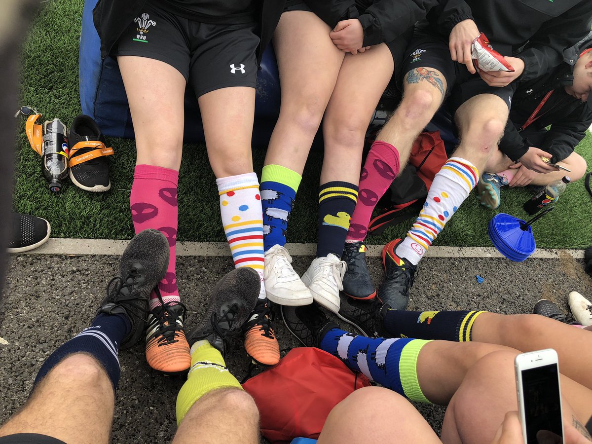 RdaDavies's tweet photo. Odd socks for #WDSD at the Disability 6 nations day 🏉 https://t.co/A8E49ISK6x