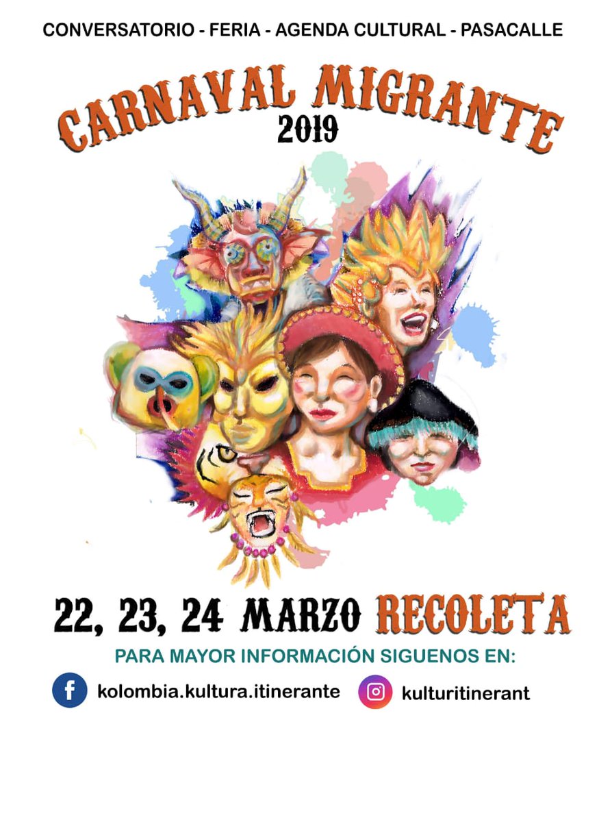SolYTierraChile's tweet photo. 🔸ⓈⓄⓁ Ⓨ ⓉⒾⒺⓇⓇⒶ🔸
#DiaDeLaFelicidad #CarnavalMigrante2019 sábado #23M Presentacion de @SolYTierraChile #COLOMBIA #ARGENTINA  desde las 15:00 horas vereda calle PioNo - Barrio Bellavista - Santiago de Chile 👏👏👏 https://t.co/RkZIAOIjt0