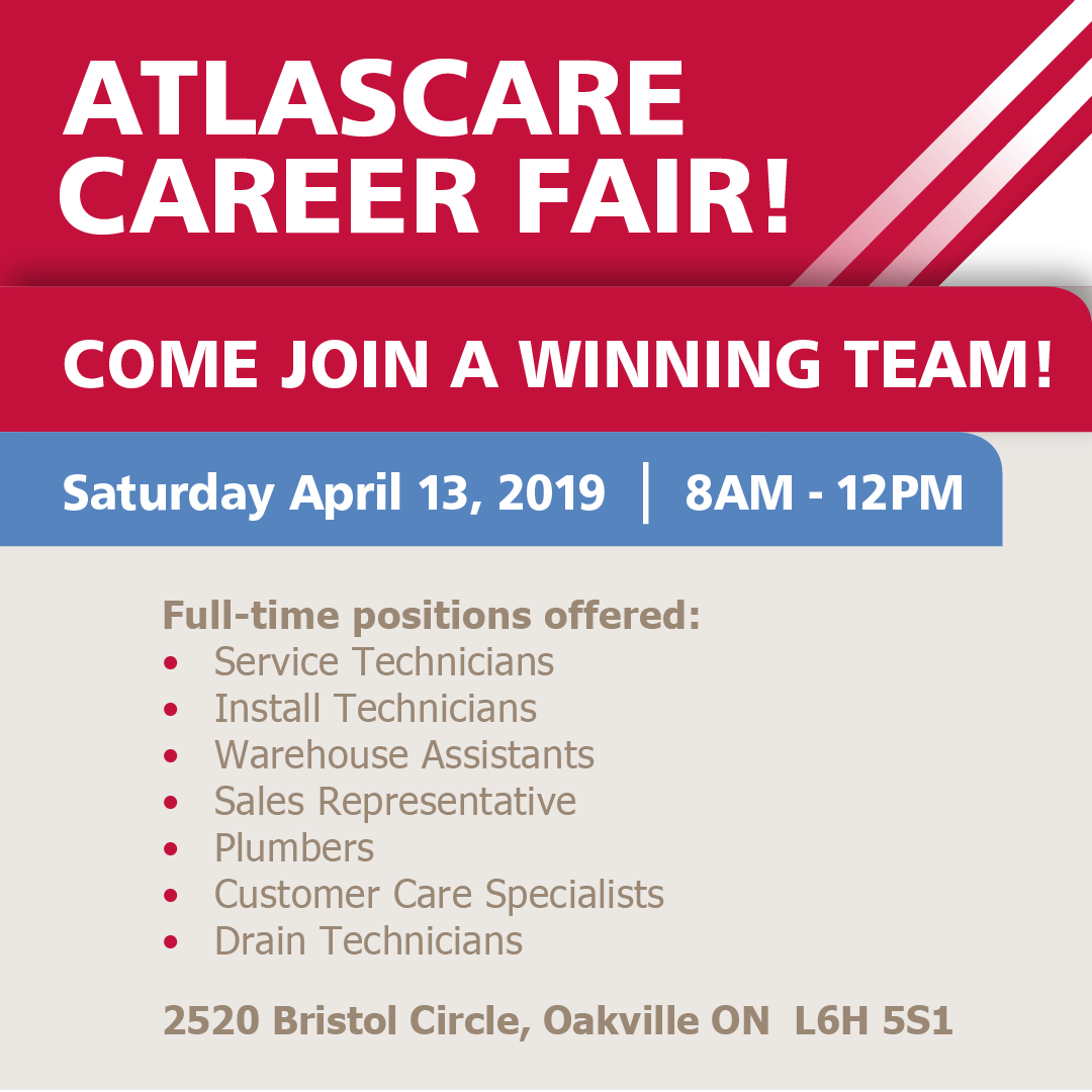 AtlasCareGTA's tweet image. Know someone who’s ready to embark on a rewarding career with a winning team? Join us at AtlasCare HQ for a #CareerFair on Saturday April 13! 👨‍🔧

Don't forget your resume! We cannot accept resumes in advance.  #Mississauga #Oakville