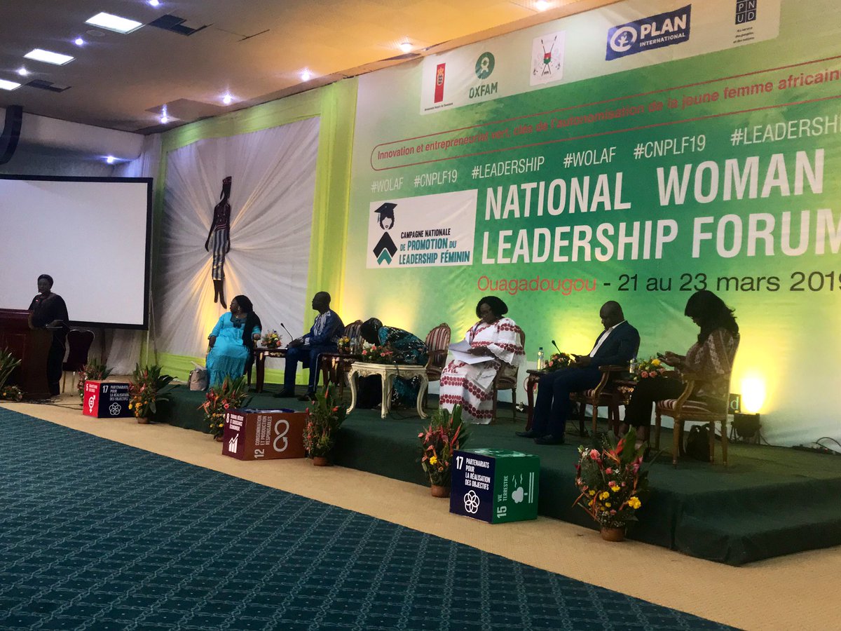 PNUD_BFA's tweet photo. #CNLPF2019, place au panel inaugural sur le thème du forum: la problématique de l’autonomisation économique des femmes. Quelles actions concrètes pour y remédier? #WOLAF #Leadership @GracyDi #ProFeJec @AgribusinessTV  @Faycal_Dev @AgoCorneille https://t.co/TMrF4otFu6