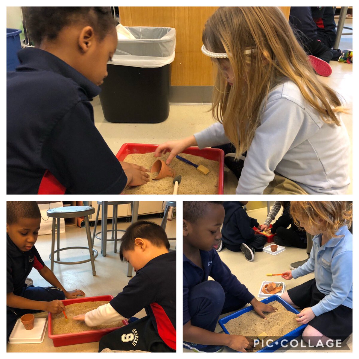 #Steam teacher Mr. K is teaching kindergarten how to be archeologists. We are learning that artifacts tell a story about the past. <a href="/GWAcademyChi/">GEMS World Academy</a>