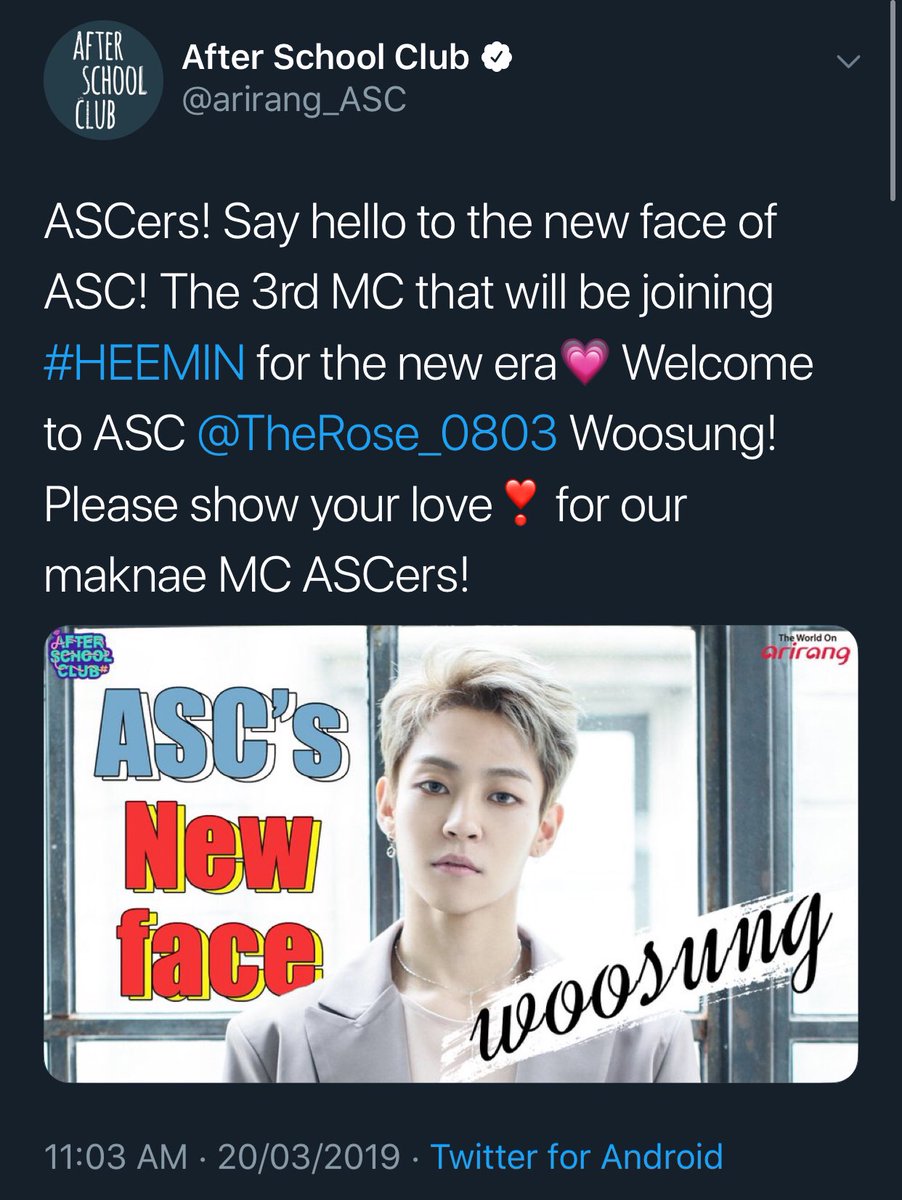 AB6ix_info's tweet photo. This rumor is debunked! The new mc is Woosung of The Rose. https://t.co/KzDeRtYDw5