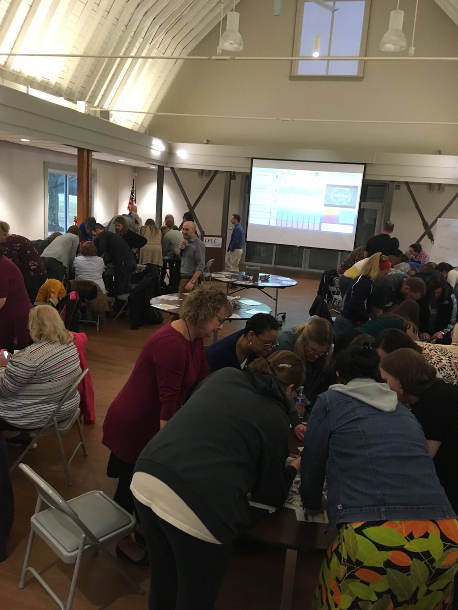 O2bnCville's tweet photo. ⁦@MeehanEDU⁩ engages Fauquier County leaders in gamification strategies. Let the games begin!  #edrenalin #fcps1kidsdeserveit https://t.co/SOOHZitR37