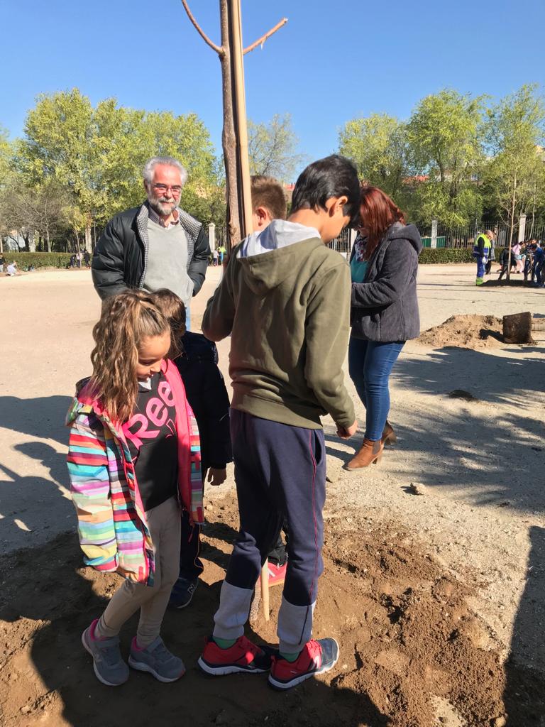 MostMedioAmb's tweet photo. Otro años más, hemos querido saludar a la primavera que viene celebrando el día del árbol. Gracias a los coles @ColegioCelaya, Principe de Asturias, Joan Miró, Andrés Segovia, Río Bidasoa, Pablo Sorozabal, Julián Besteiro y Luis Alvaréz Lencero por participar en la plantación https://t.co/aHsNsVS85e