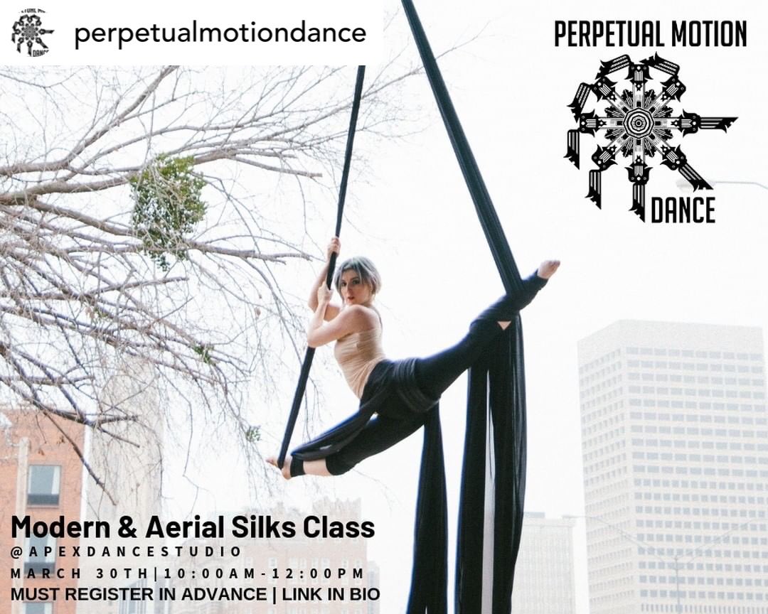 dmhsDANCE's tweet photo. Have you ever wanted to take an aerial silks class? @pm_Dance is waiting for you to come hang with them! Register at https://t.co/7eGer60kdc https://t.co/oL9A8flYwJ