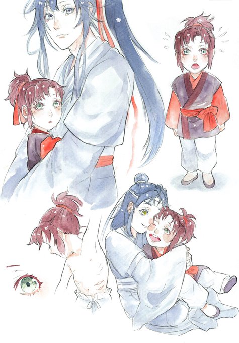 Mpreg : WangXian 2 year old A-Jing sketches เ ป ล ย น ส ต า น อ ง น ด ห น อ...