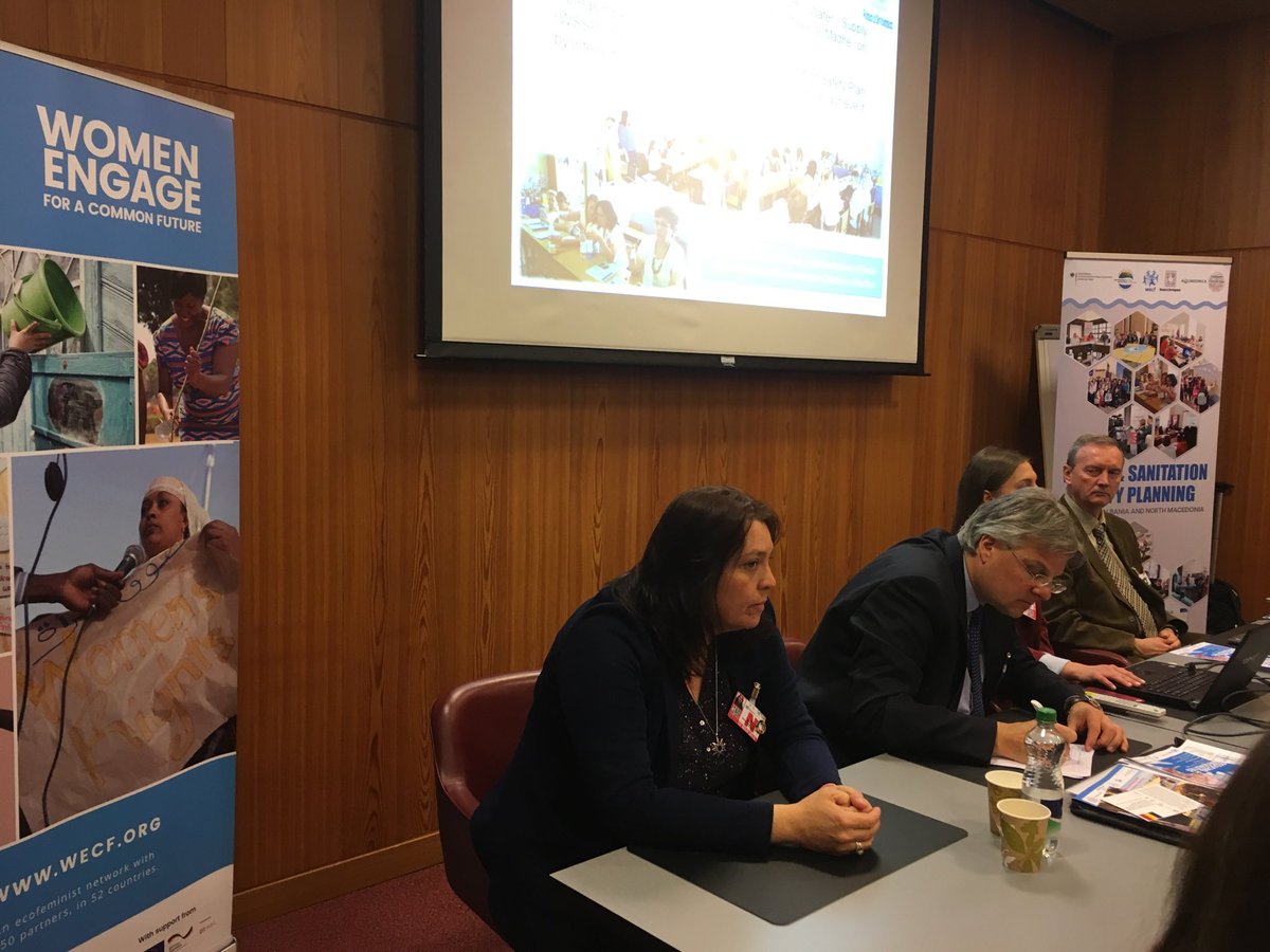 BarreAnn's tweet photo. #RFSD2019 @UNECE Adriana from Women in Devt Shkodra in Albania presents results of #WASH project conducted with @WECF_INT supported by #BMUB: school sanitation https://t.co/6q1XLEt1iL