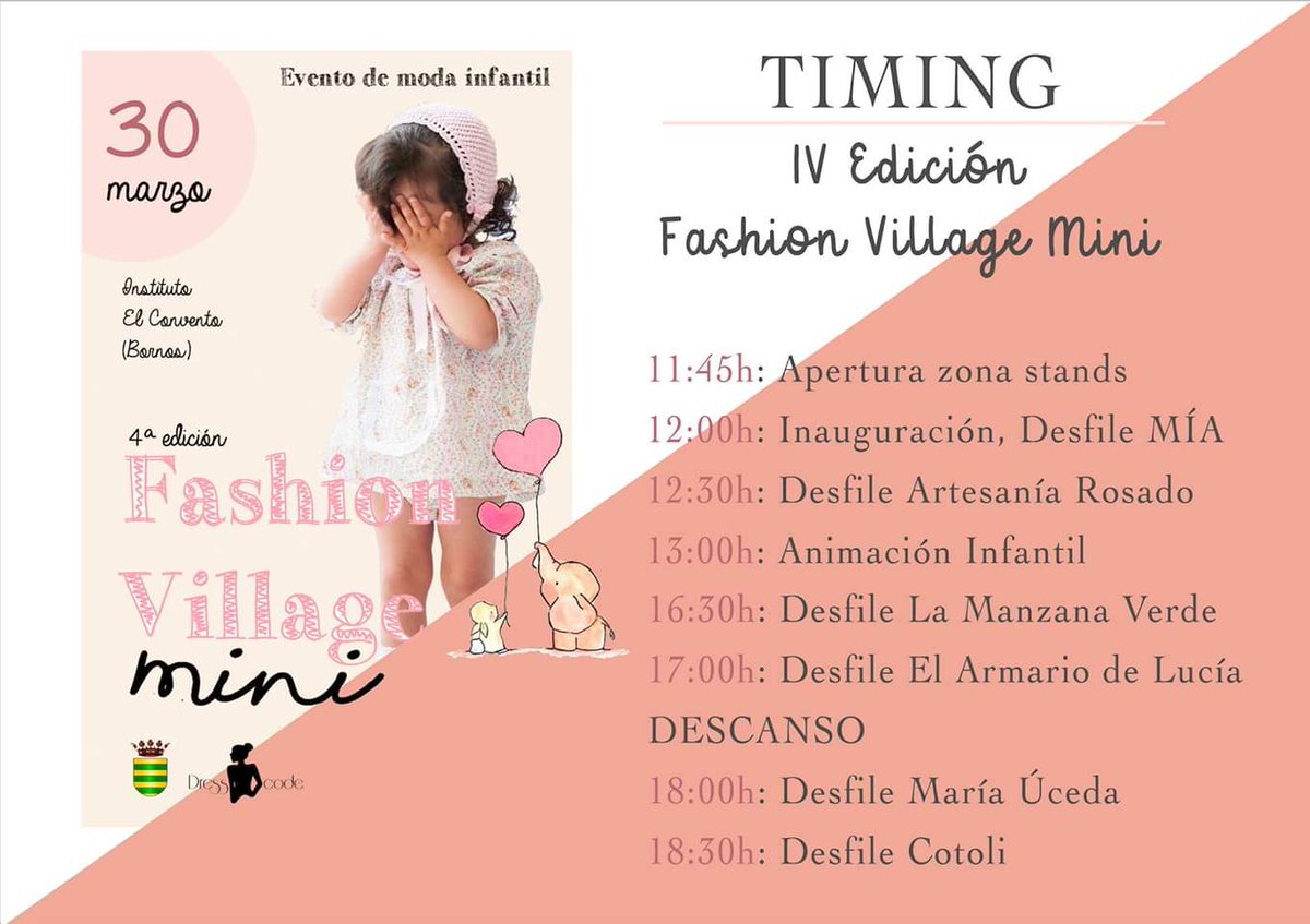 AytoBornos's tweet image. El 30 de marzo ,vuelve la Fashion Village Mini,  el evento de moda infantil que se consolida en la provincia como escaparate de empresas del sector infantil, en un marco inigualable, el Convento del Corpus Christi de #Bornos. bornos.es/noticias/723-e…