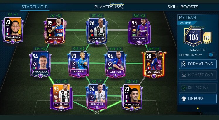 KrystianPorebs1's tweet image. After changing my team from grey to leg boost I lose my ovr but I’m back to 107 and going for 108I’m stronger and really enjoy game with this team :) @havanaOnana_ @DavJacobs @AlenHD_FIFA @EAFIFAMOBILE @BadBuckyRFM @FIFAMobileDev @NationsCon @PB310590 @DreoDreo2 @EdAlves53842443