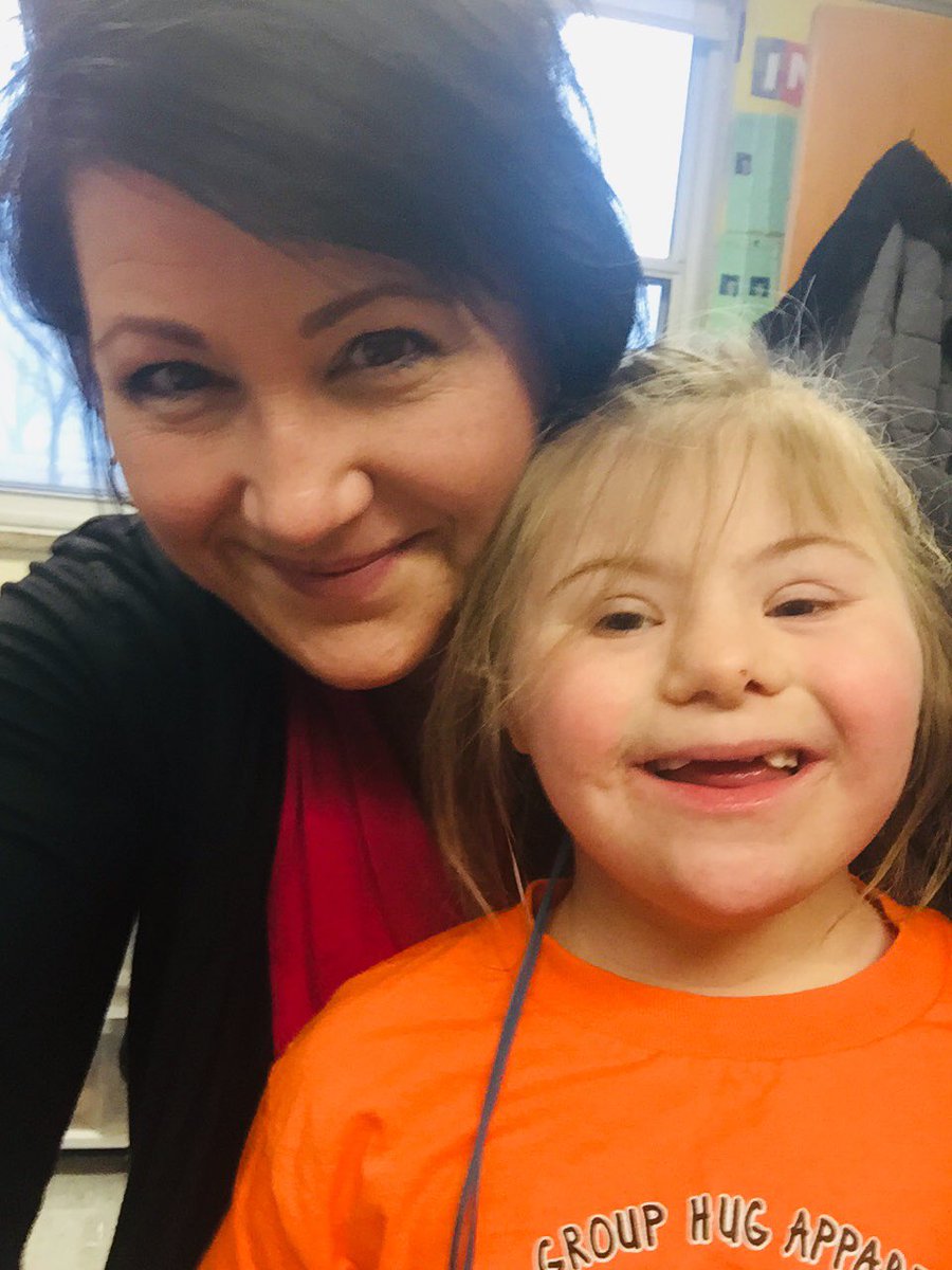 katekav2's tweet photo. My sunshine Brooke and I are Rockin’ our Socks today @GNPS for World Down Syndrome Day!!  Get your crazy socks on to show your support!! 🌼💫💙 @gecdsbpro @GNPSNews @gnps_cougarnews https://t.co/6BHhLnhXXe