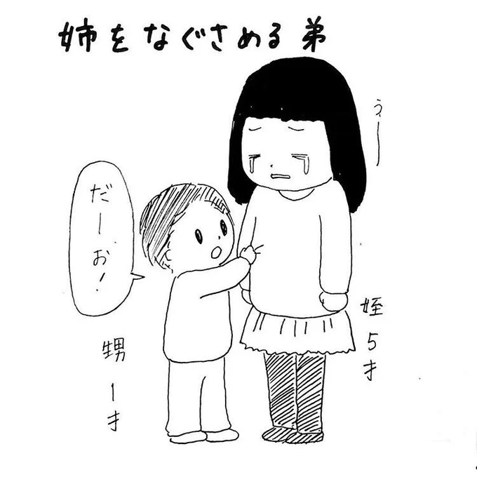 甥っ子が1歳1〜2ヶ月の頃かな?まだ言葉話せないけど、お姉ちゃんに声掛けしてた。 
