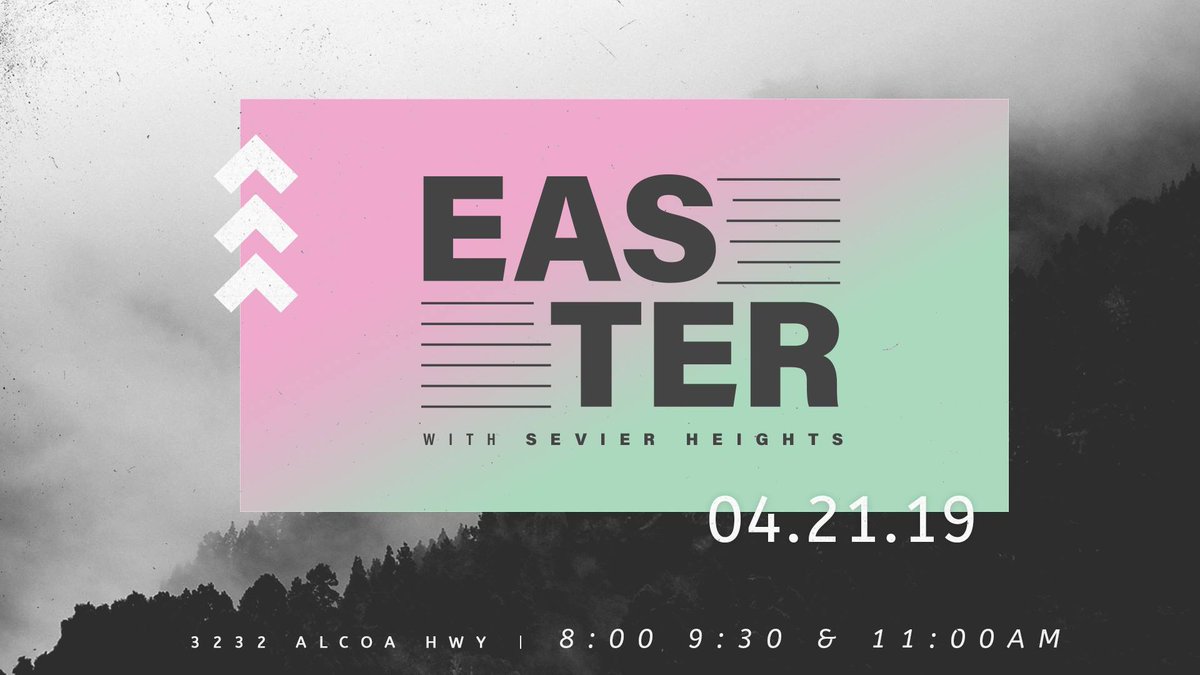 Easter is officially just one month away. 

We can't wait to spend Easter at Sevier Heights with you!