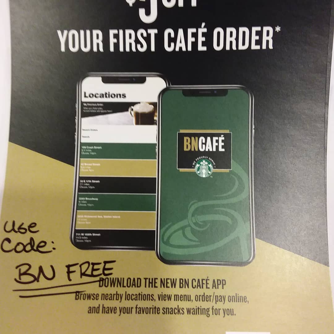 Exciting times at Barnes &amp; Noble Cafe! Order online through the BN Cafe App! No more waiting in line! #barnesandnoble #BNCafe