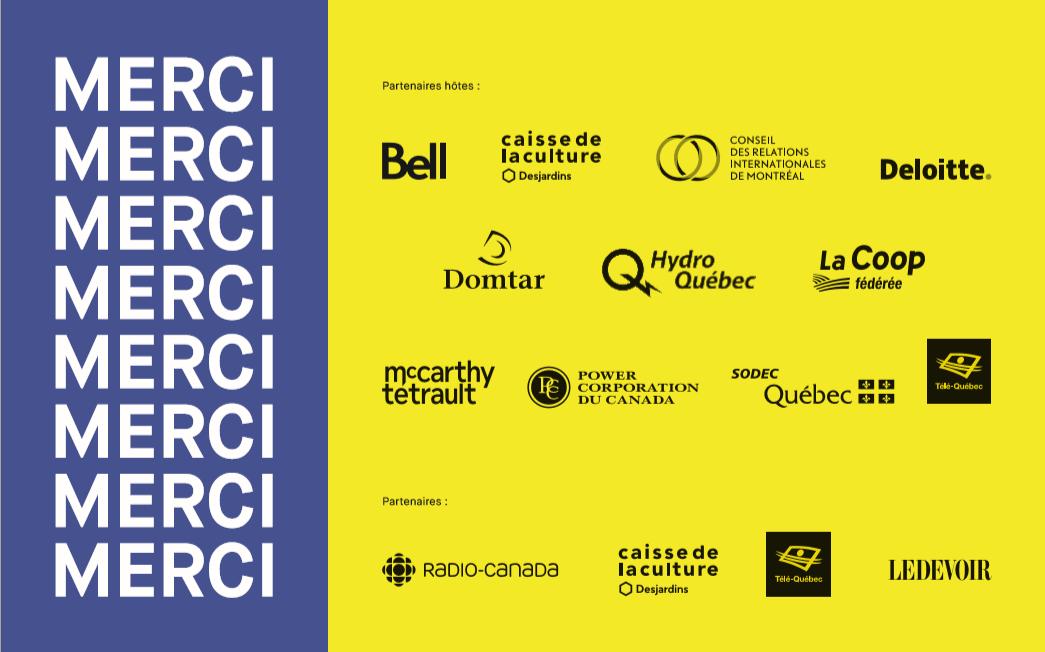 ConseilArtsMtl's tweet photo. Un #34GP riche en collaboration 💙Un immense MERCI à nos partenaires hôtes @Bell, Caisse de la culture, @DesjardinsCoop, @corim_mcfr, @LaCoop_federee @Deloitte, @DomtarEveryday, @hydroquebec, @McCarthy_ca, Power Corporation du Canada, @la_SODEC, @telequebec https://t.co/I18w0rt4RF
