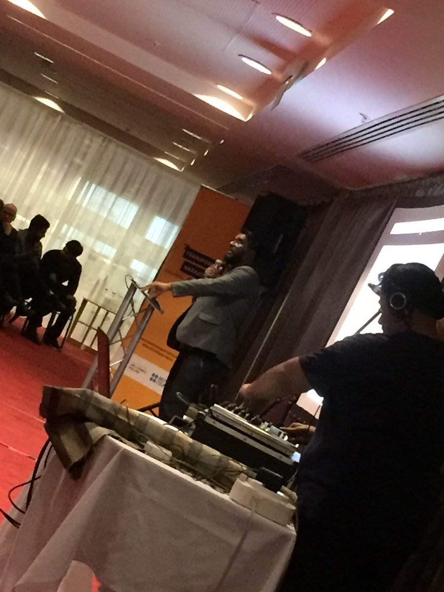 mac_birmingham's tweet photo. Such moving &amp; beautiful words, music, songs &amp; visuals from @aerosolali and his fellow artists at the launch of #transformingnarratives https://t.co/W5WoZg5jIc
