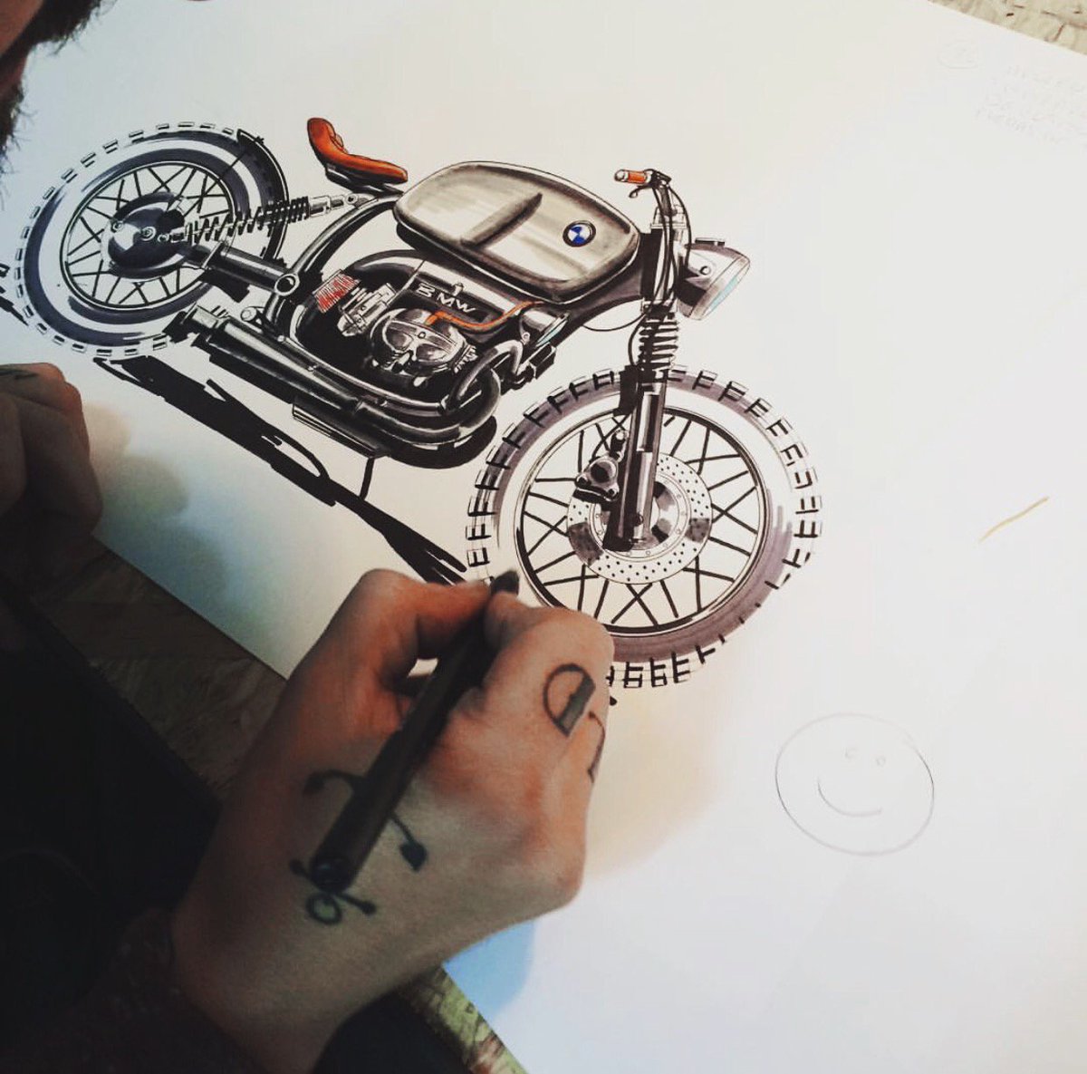 CafeRacerDreams's tweet photo. No matter how big or small your dream is, the first step is to plan it🤘🏻
#crd76 #caferacerdreams #bmw #r100 https://t.co/exlAtQGPN3