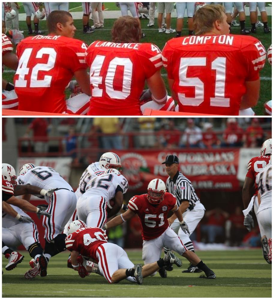_willcompton's tweet photo. #TBT AND #HappyBirthday to the #godfather @Blake_Lawrence who taught me everything I know about football. Everything. Like all of it. Didn't know how to tie my shoes when I met this dude. Still don't. But I know how to lineback. Because he taught me how to lineback. #lineback https://t.co/xsNV5OpRbw