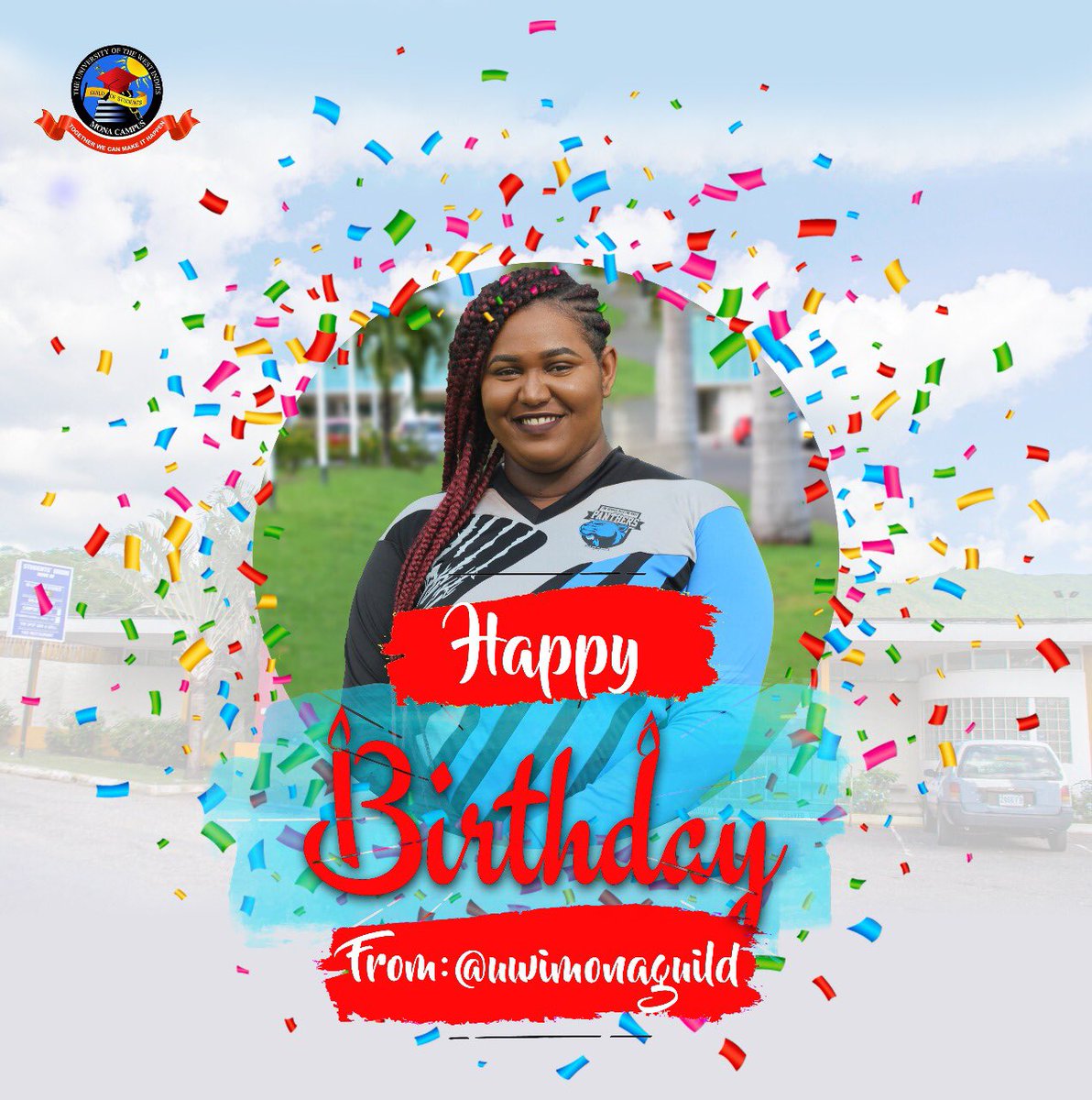 UWIMonaGuild's tweet photo. Happy Birthday to the Deputy Hall Chairperson of the George Alleyne Hall. 
To be apart of the foundation that built a hall from the ground up is a great achievement. We wish you the best of birthdays and hope it is a memorable one🎂🎊

#GuildBirthday #iRepMyGuild https://t.co/BpjCVJ5oxj
