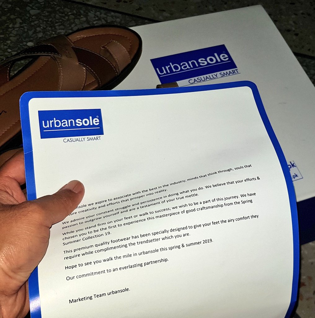 MediaSpringPk's tweet photo. Thank you @Urbansole_Pak for the lovely gift. This is surely a fine gift for the fadt approaching summer ☺
#UrbanSole
#IAmASummerSoul
#CeDigital
#mediaspringpk https://t.co/fGYzFKKSaI