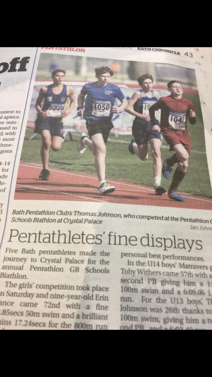 HJoh333's tweet photo. Both Johnson’s making the Bath Chronically...for T’s National Champs at Crystal Palace @MrsAdams16 @LavingtonSchool @bathpentathlon @PentathlonGB https://t.co/FsSAYm7sQb