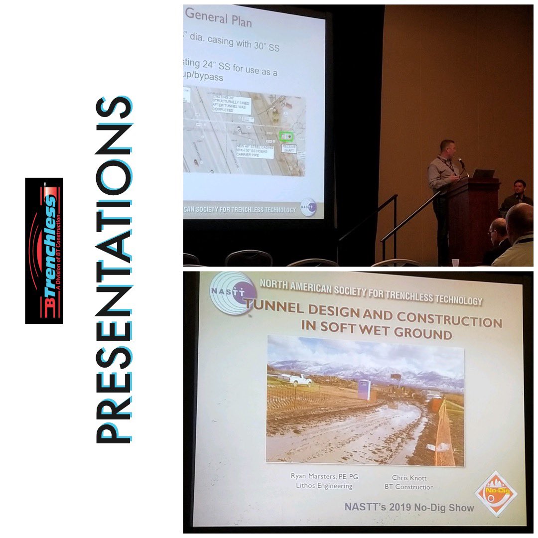 btrenchlessco's tweet photo. #NASTT’s @NoDigShow was awesome! Here’s some pictures of our #BTrenchless team presentations at the show. Thanks @_NASTT for hosting such an informative and educational event! We will see you next year! #Networking #NoDigShow2019 https://t.co/2k4RWnJr6U