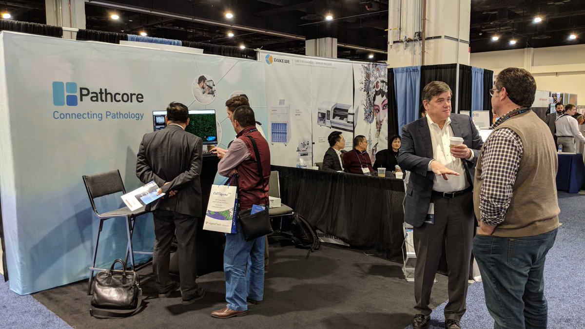 Pathcore's tweet image. Phew - that&apos;s another #USCAP in the books! Thanks to all the attendees for keeping our booth busy, and @TheUSCAP for organizing. Not pictured is Dan, pulling double duty as CEO and photographer. #USCAP19 #digitalpathology