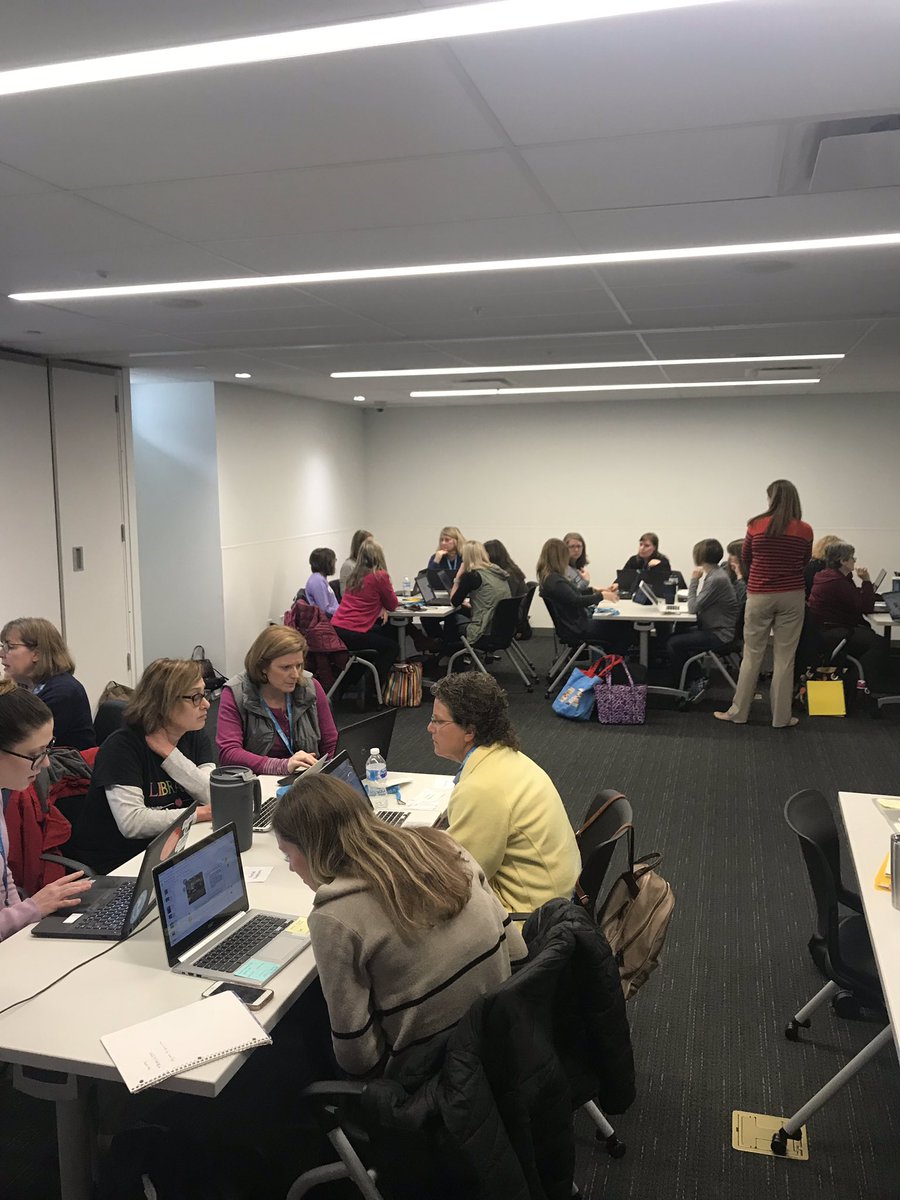 JessFields_GH's tweet photo. ES Media Specialist CO Future Ready Cohort. Discussion on use of time and space. #futurereadyOH #futurereadylibs https://t.co/VRirxBE6KE