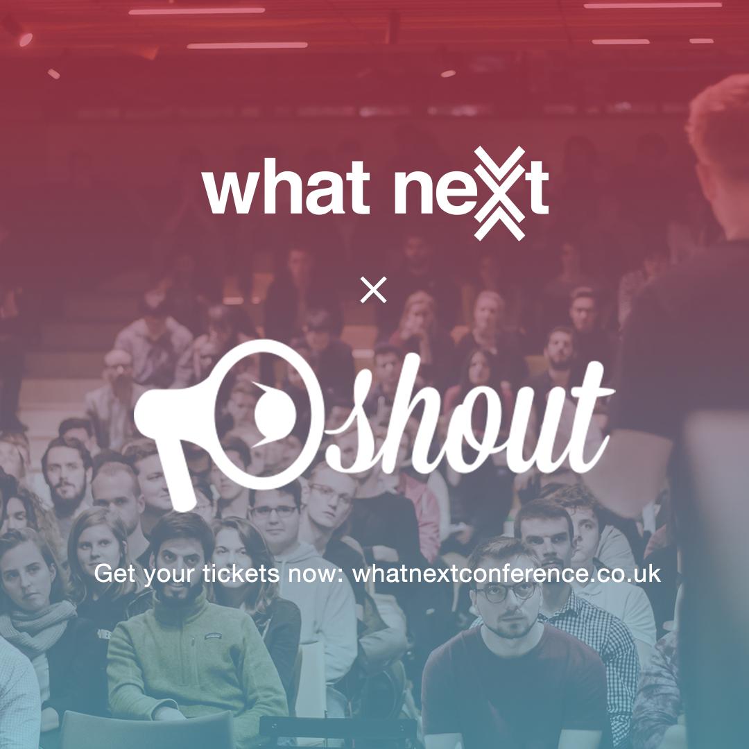 The What Next Conference is proud to partner with <a href="/ShoutMobileApp/">Shout</a> to enable our delegate to explore the conference and connect with each other.
Get more info on the app at buff.ly/2UJGQQg

Get your tickets now at buff.ly/2CVPS4L