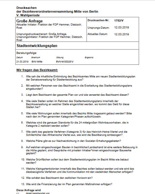 fdpmitte's tweet photo. #wirwollenswissen ☝️- Gleich wollen wir das #BA_Mitte zum #Stadtentwicklungsplan (DS 1782/V) löchern: #WerWieWas? #WiesoWeshalbWarum? #GrosseAnfrage  #bvvmitte #hauptstadtmitte https://t.co/EId5nS1W8Q