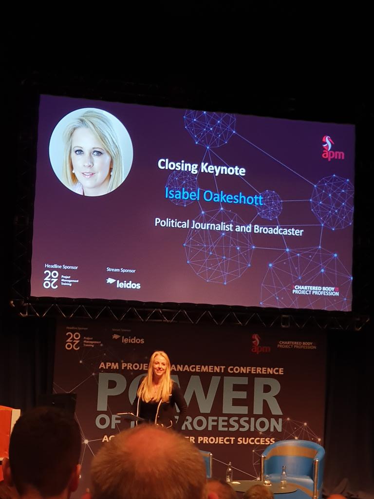 JemmaBowman2's tweet photo. Fantastic day at the APM Power of the Profession Conference. Inspiring stories and shared learning with an excellent close by @IsabelOakeshott  Political Journalist and Broadcaster in Edinburgh today. #apmconf #projectmanagement #poweroftheprofession #conference https://t.co/6XFgbrLfJK