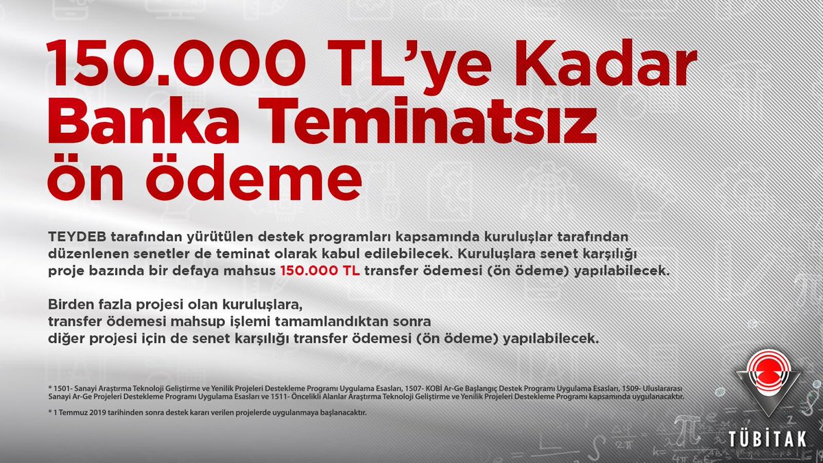 TÜBİTAK TEYDEB Programlarında Yenilikler!