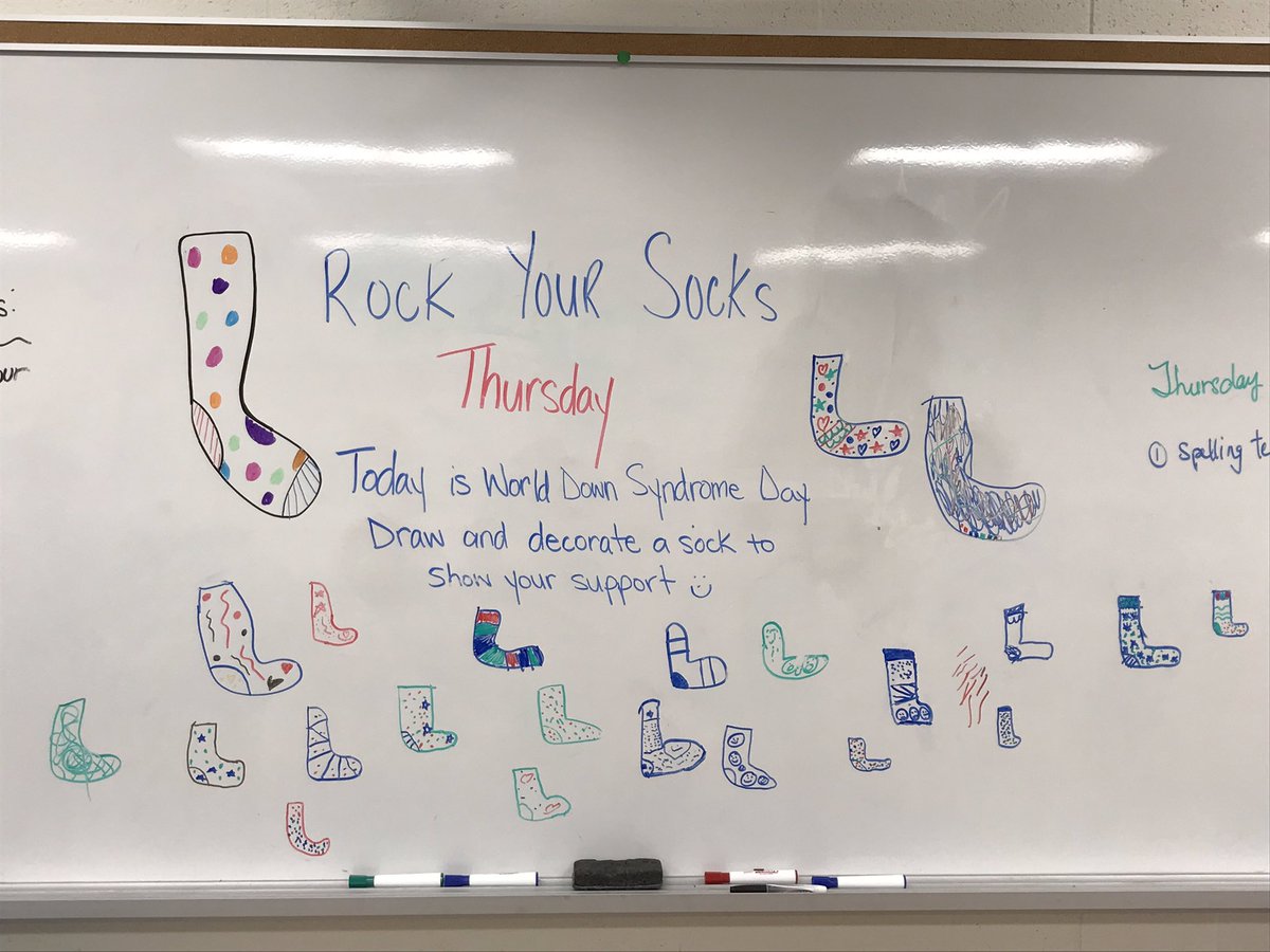 Tiffany Hills Elementary is supporting World Down Syndrome Day #rockyoursocks  <a href="/HWDSB/">HWDSB</a>