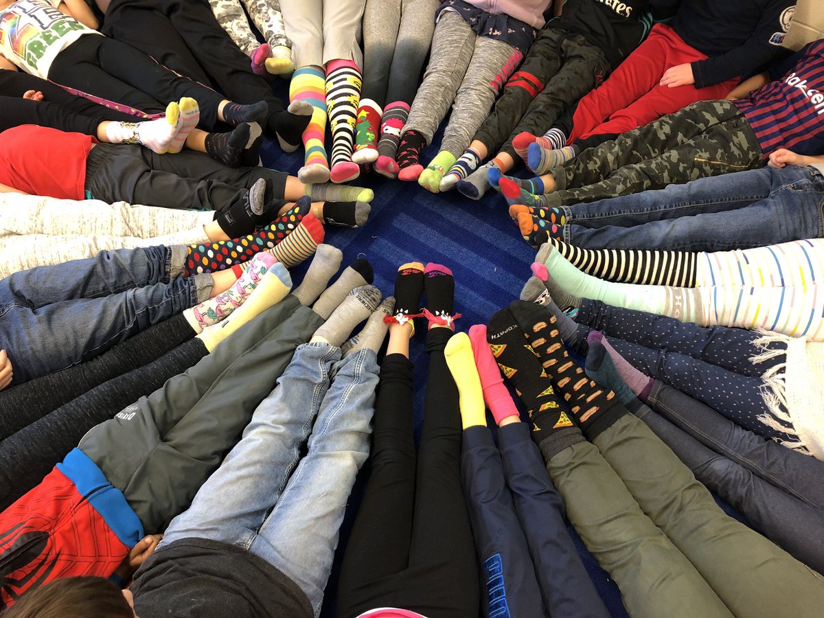 Grade 2 this morning! #LotsOfSocks #WDSD19