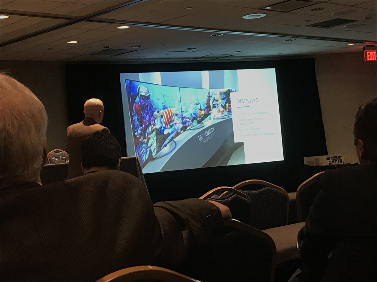 MarianaMN23's tweet photo. Learning about the importance of modeling materials, immersive technologies, and autonomous vehicles with Dr. Krajewski from GM. #ANTEC19 #INSPIREdetroit https://t.co/dl8EyQ48x8