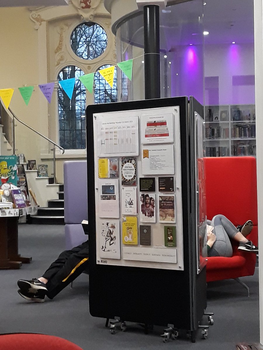 Welly_Library's tweet photo. After so much revision and studying for mocks taking place in the library it's wonderful to see students reading for sheer enjoyment! #R4P #Readaxation https://t.co/lKsAX8plGE